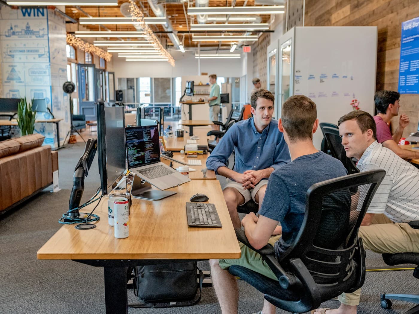 Business professionals discussing a digital transformation project